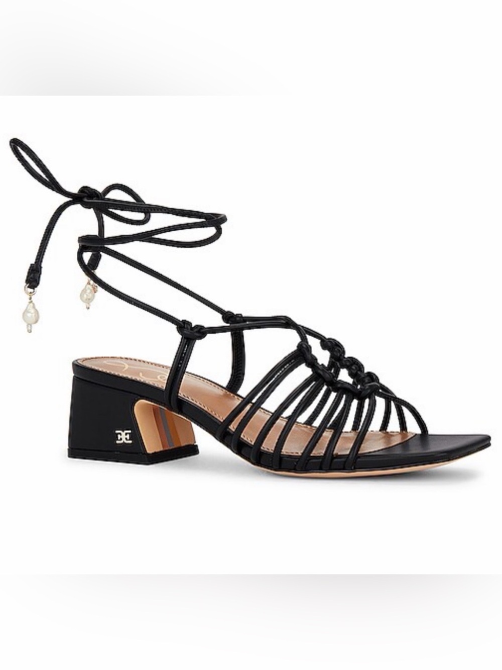 Sam Edelman Black Strappy Lace-Up Sandals- Size 7. Original price $120.